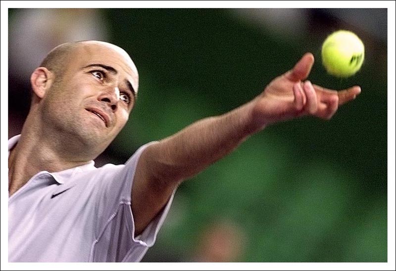 André Agassi durante torneio